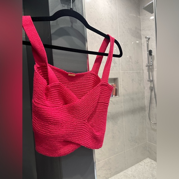 Cult Gaia Brieann pink crop top - Picture 2 of 4